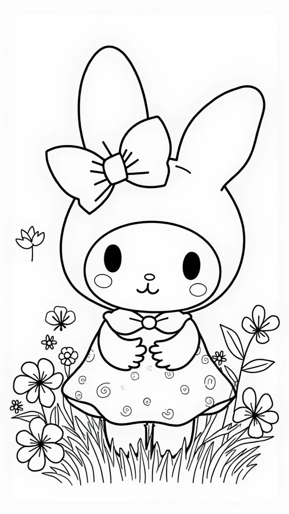 Imprimible My Melody Coloring Pages